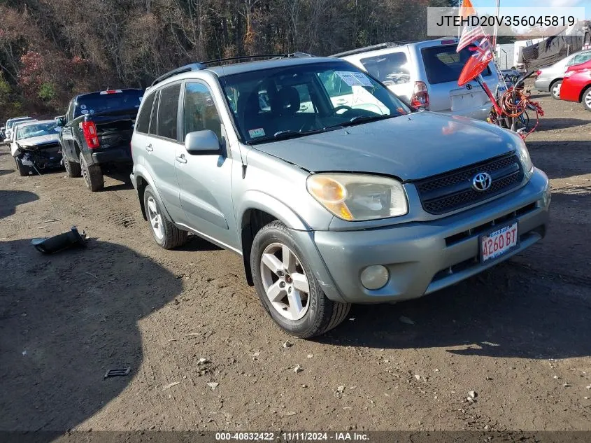 2005 Toyota Rav4 VIN: JTEHD20V356045819 Lot: 40832422