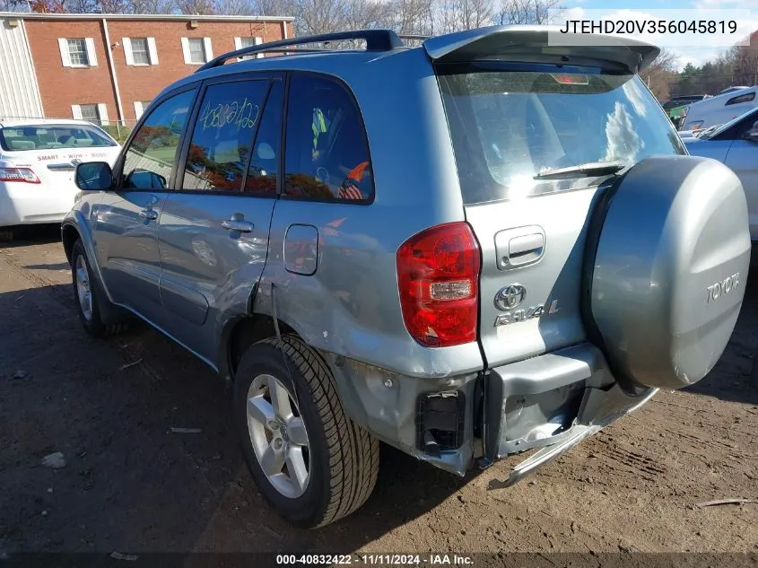 2005 Toyota Rav4 VIN: JTEHD20V356045819 Lot: 40832422