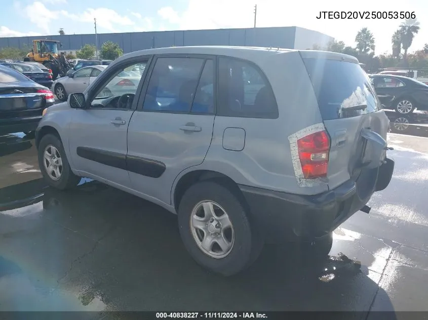 2005 Toyota Rav4 VIN: JTEGD20V250053506 Lot: 40838227