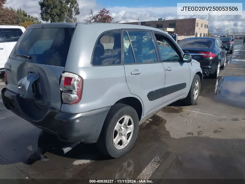 2005 Toyota Rav4 VIN: JTEGD20V250053506 Lot: 40838227