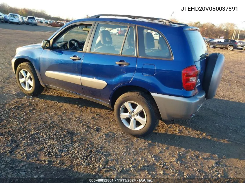 2005 Toyota Rav4 VIN: JTEHD20V050037891 Lot: 40852801