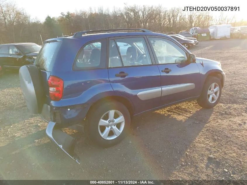 2005 Toyota Rav4 VIN: JTEHD20V050037891 Lot: 40852801