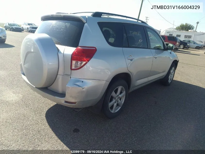 2006 Toyota Rav4 Limited VIN: JTMBD31V166004329 Lot: 12099179