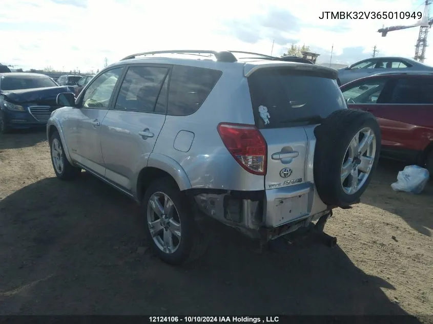 2006 Toyota Rav4 Sport VIN: JTMBK32V365010949 Lot: 12124106