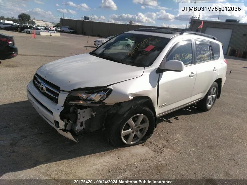 2006 Toyota Rav4 Limited VIN: JTMBD31V765012036 Lot: 20175420