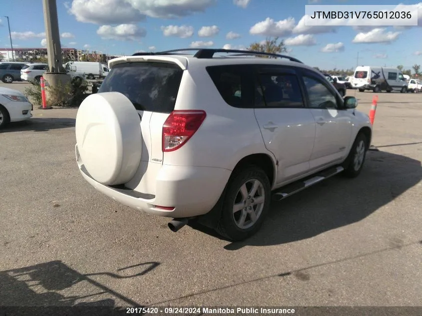 2006 Toyota Rav4 Limited VIN: JTMBD31V765012036 Lot: 20175420