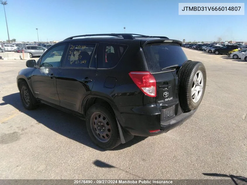 2006 Toyota Rav4 Limited VIN: JTMBD31V666014807 Lot: 20176490