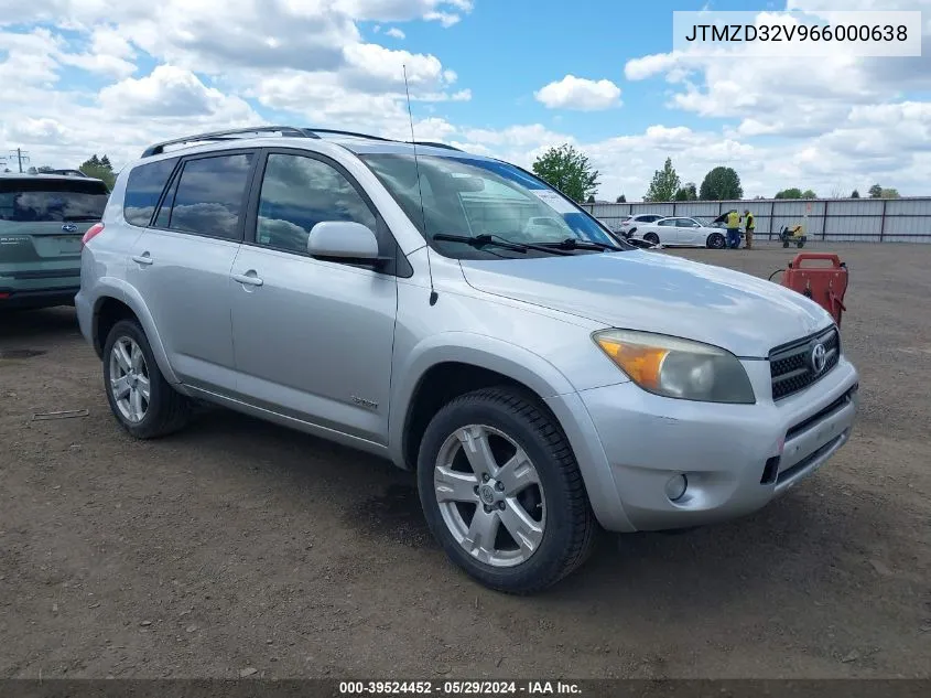 2006 Toyota Rav4 Sport VIN: JTMZD32V966000638 Lot: 39524452