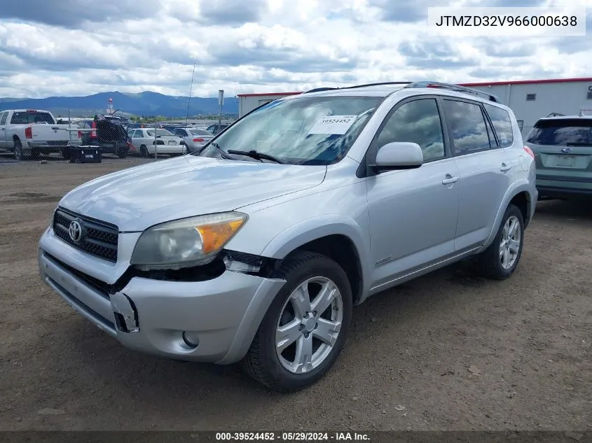 2006 Toyota Rav4 Sport VIN: JTMZD32V966000638 Lot: 39524452