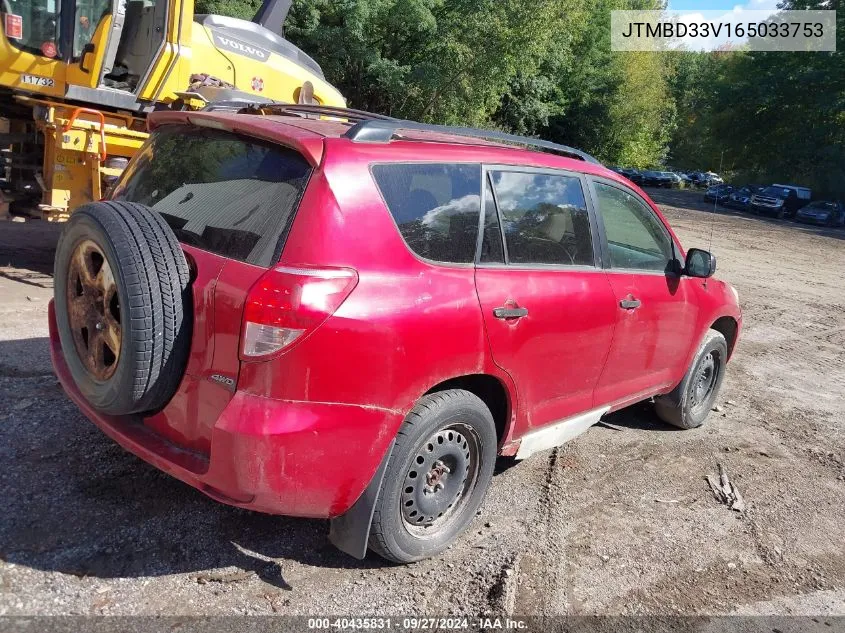 2006 Toyota Rav4 VIN: JTMBD33V165033753 Lot: 40435831