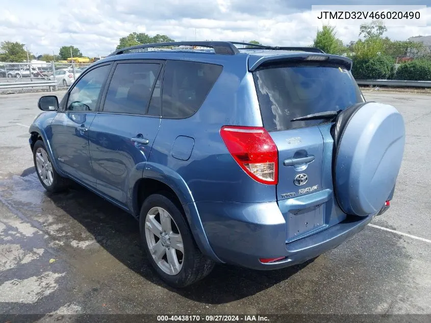 JTMZD32V466020490 2006 Toyota Rav4 Sport