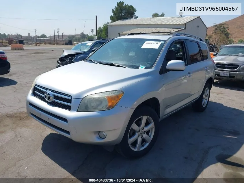 2006 Toyota Rav4 Limited VIN: JTMBD31V965004567 Lot: 40483736