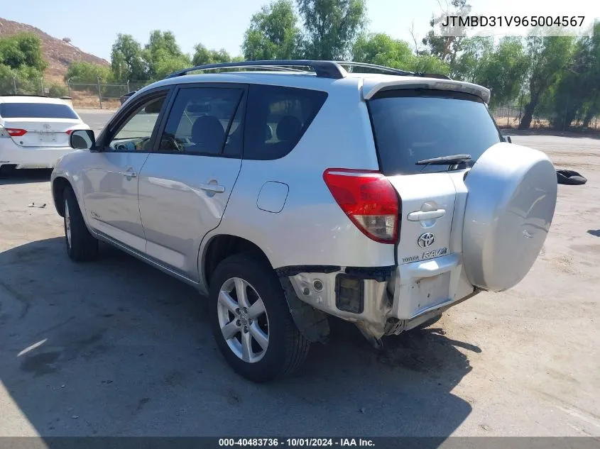 2006 Toyota Rav4 Limited VIN: JTMBD31V965004567 Lot: 40483736