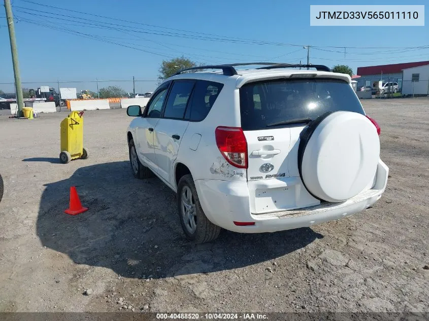 2006 Toyota Rav4 VIN: JTMZD33V565011110 Lot: 40488520