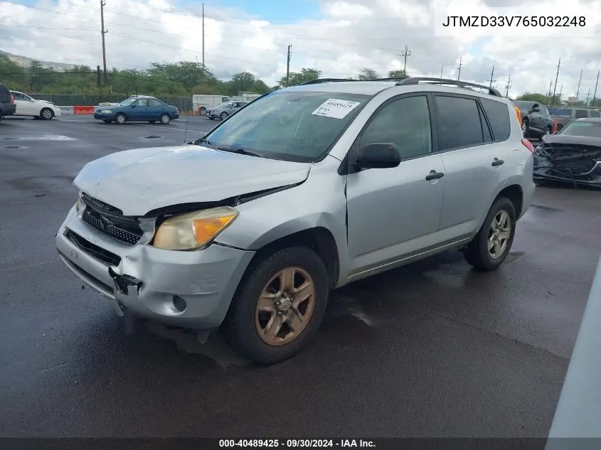 2006 Toyota Rav4 VIN: JTMZD33V765032248 Lot: 40489425