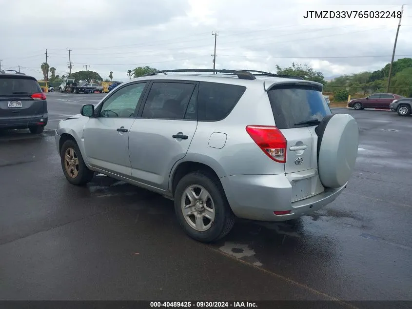 2006 Toyota Rav4 VIN: JTMZD33V765032248 Lot: 40489425