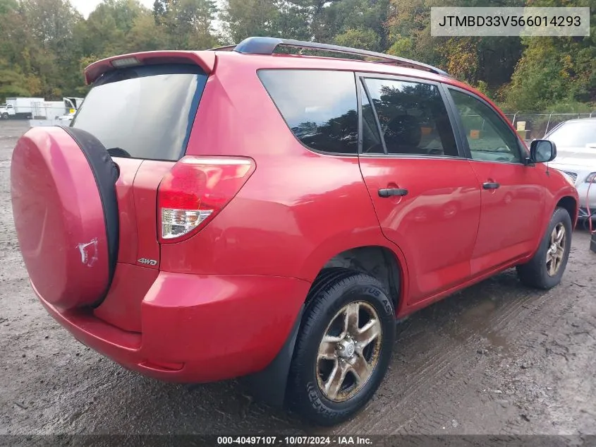 2006 Toyota Rav4 VIN: JTMBD33V566014293 Lot: 40497107