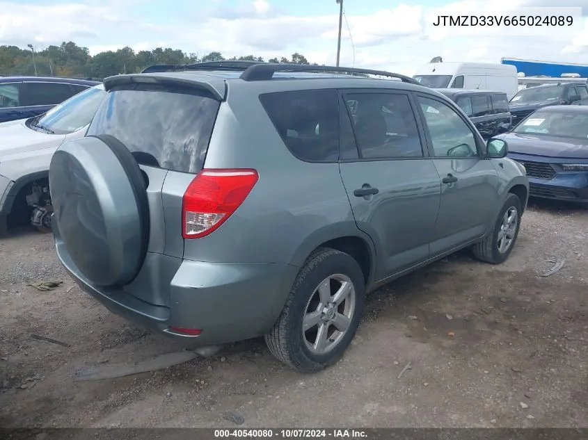 2006 Toyota Rav4 VIN: JTMZD33V665024089 Lot: 40540080