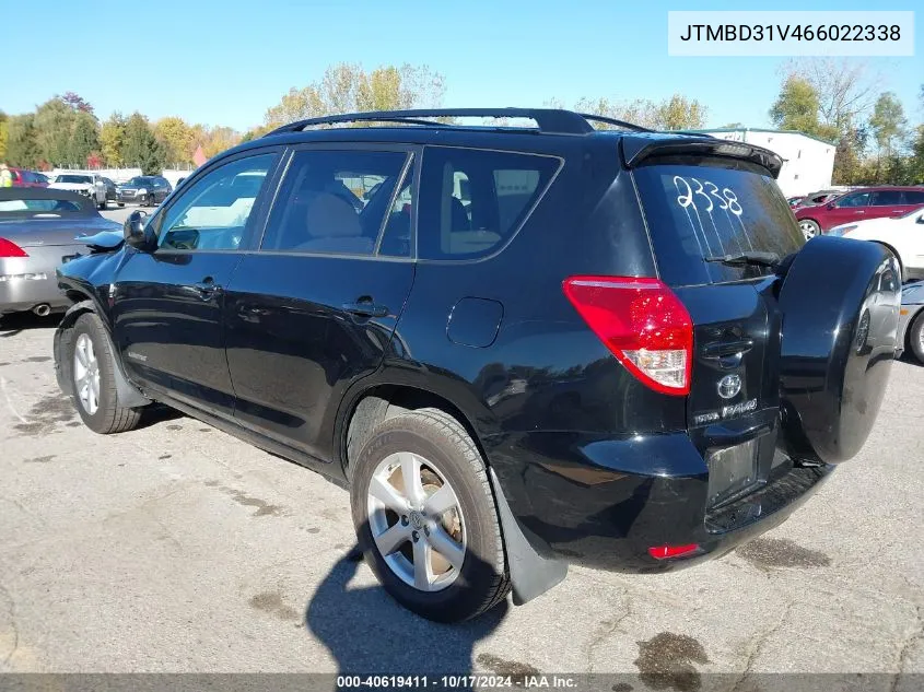 JTMBD31V466022338 2006 Toyota Rav4 Limited