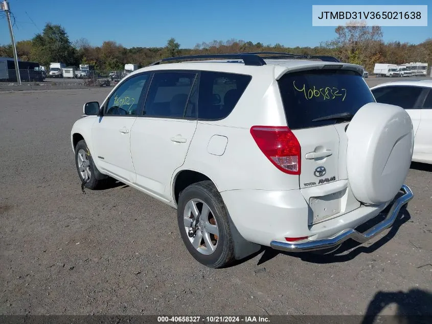 2006 Toyota Rav4 Limited VIN: JTMBD31V365021638 Lot: 40658327