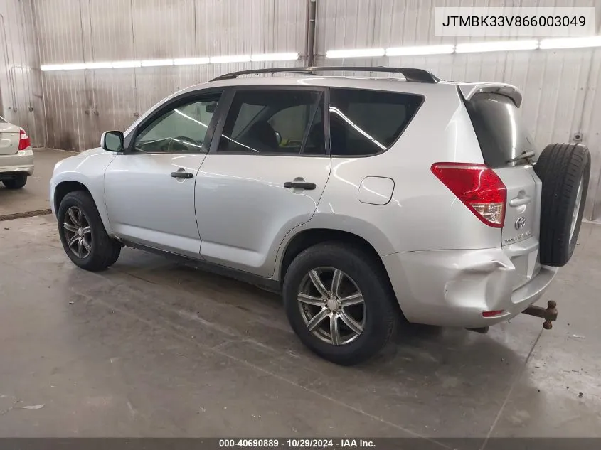 JTMBK33V866003049 2006 Toyota Rav4 Base V6