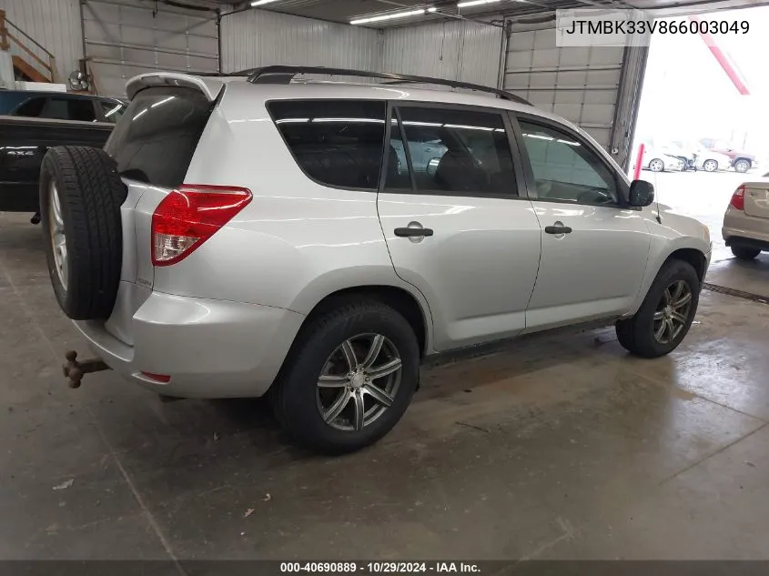 2006 Toyota Rav4 Base V6 VIN: JTMBK33V866003049 Lot: 40690889