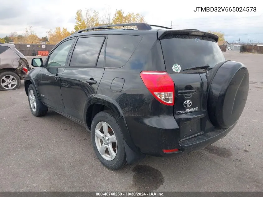 2006 Toyota Rav4 Sport VIN: JTMBD32V665024578 Lot: 40740250