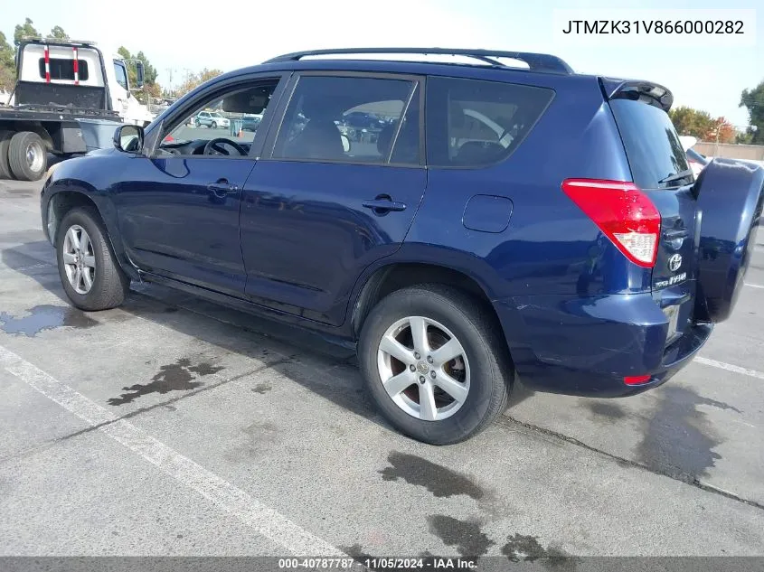 JTMZK31V866000282 2006 Toyota Rav4 Limited V6