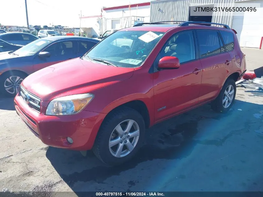 2006 Toyota Rav4 Limited V6 VIN: JTMBK31V665000496 Lot: 40797515