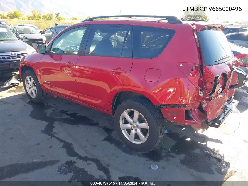 2006 Toyota Rav4 Limited V6 VIN: JTMBK31V665000496 Lot: 40797515