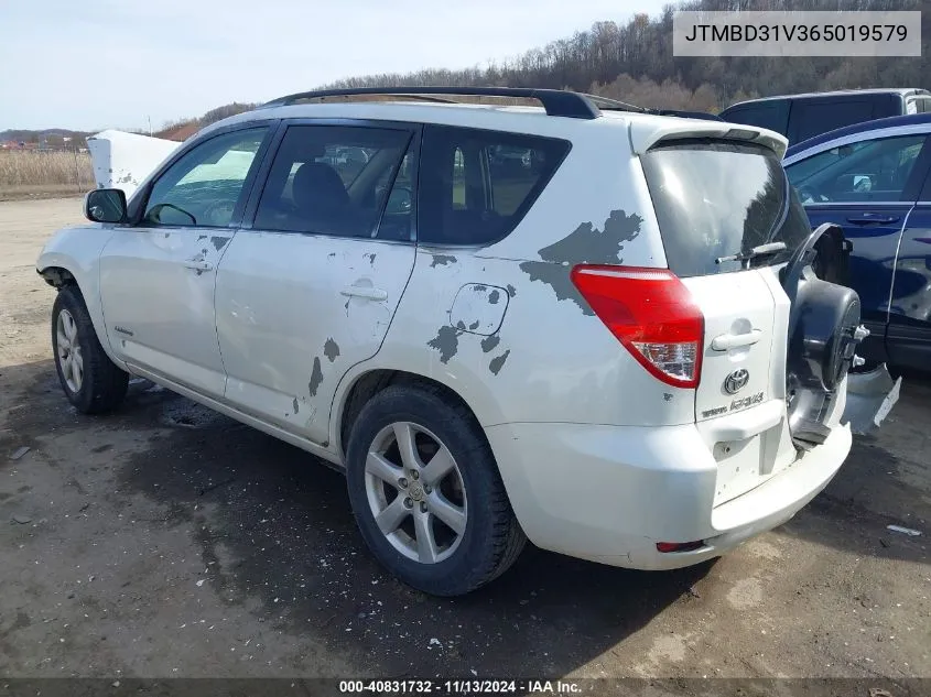 2006 Toyota Rav4 Limited VIN: JTMBD31V365019579 Lot: 40831732