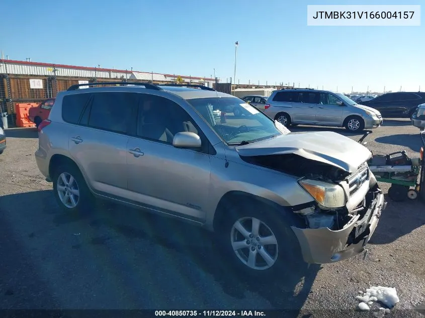 2006 Toyota Rav4 Limited V6 VIN: JTMBK31V166004157 Lot: 40850735