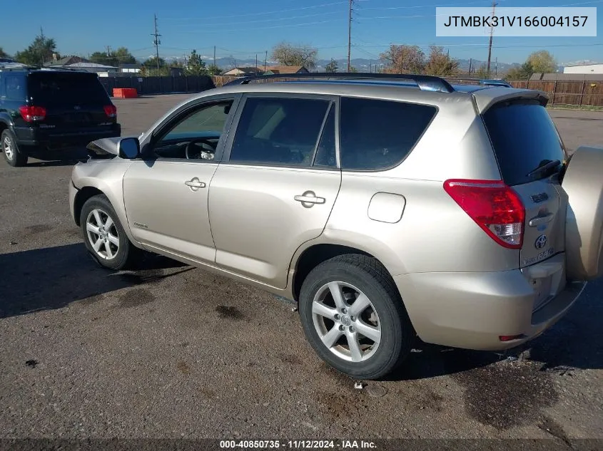 2006 Toyota Rav4 Limited V6 VIN: JTMBK31V166004157 Lot: 40850735