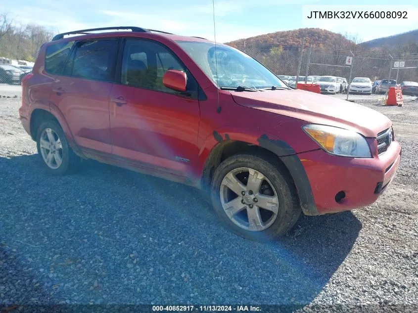 2006 Toyota Rav4 Sport V6 VIN: JTMBK32VX66008092 Lot: 40852917