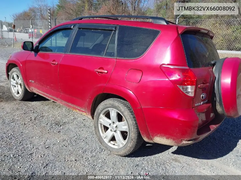 2006 Toyota Rav4 Sport V6 VIN: JTMBK32VX66008092 Lot: 40852917