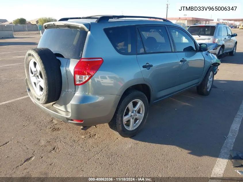 2006 Toyota Rav4 VIN: JTMBD33V965006347 Lot: 40862036