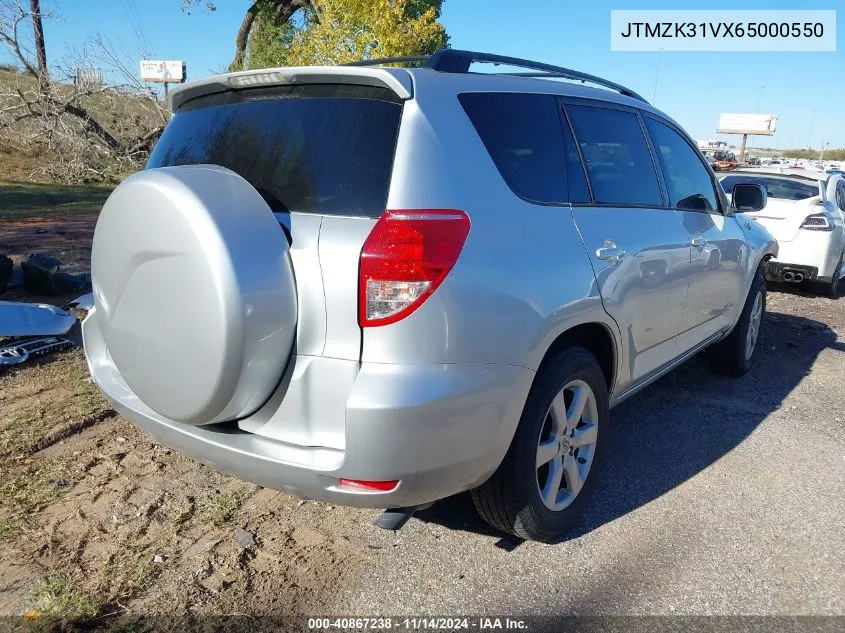 2006 Toyota Rav4 Limited V6 VIN: JTMZK31VX65000550 Lot: 40867238