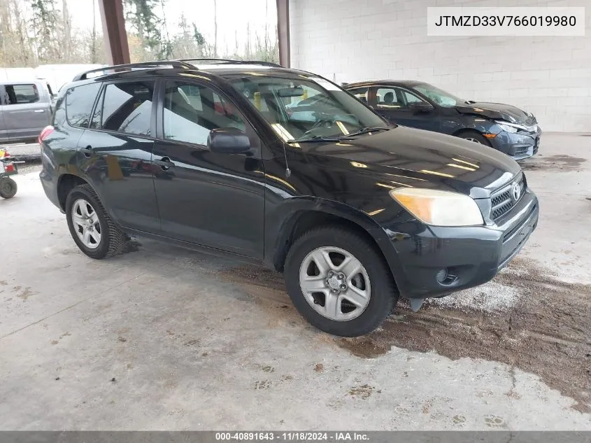 2006 Toyota Rav4 VIN: JTMZD33V766019980 Lot: 40891643