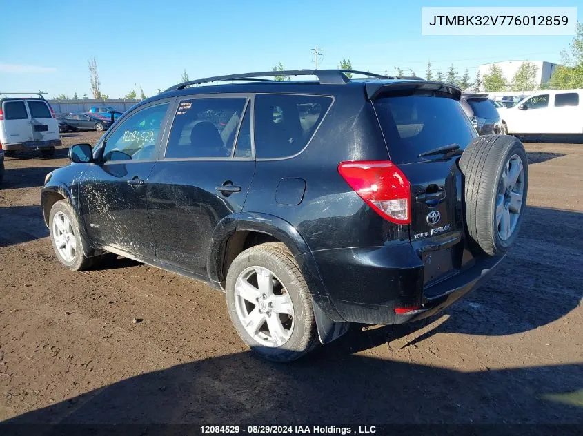 2007 Toyota Rav4 Sport V6 VIN: JTMBK32V776012859 Lot: 12084529