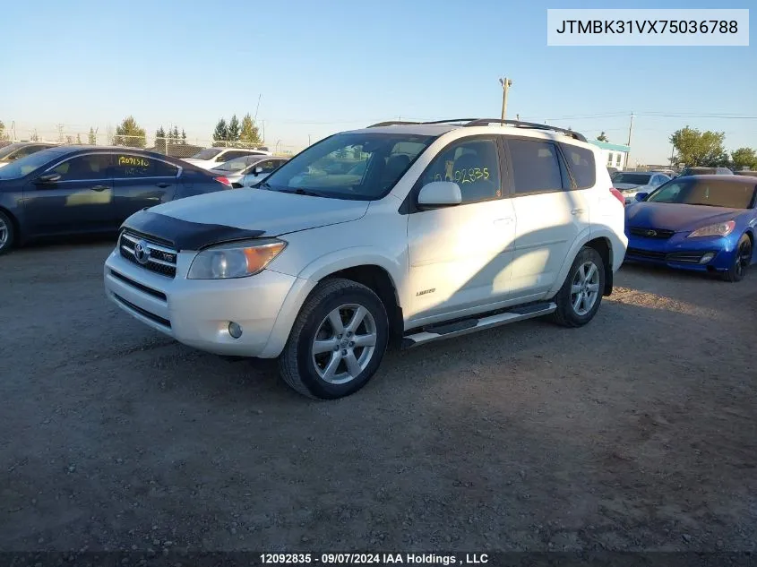 2007 Toyota Rav4 Limited VIN: JTMBK31VX75036788 Lot: 12092835