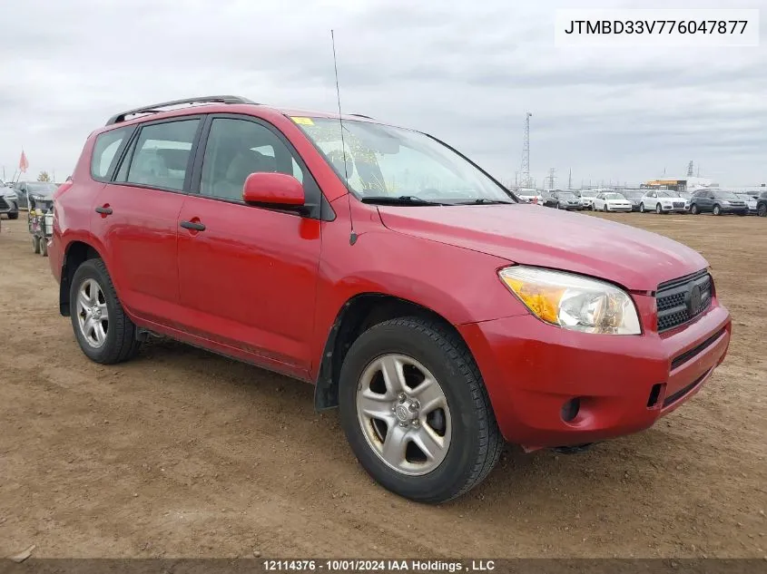 2007 Toyota Rav4 VIN: JTMBD33V776047877 Lot: 12114376