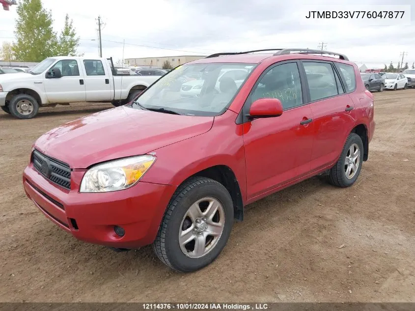 2007 Toyota Rav4 VIN: JTMBD33V776047877 Lot: 12114376