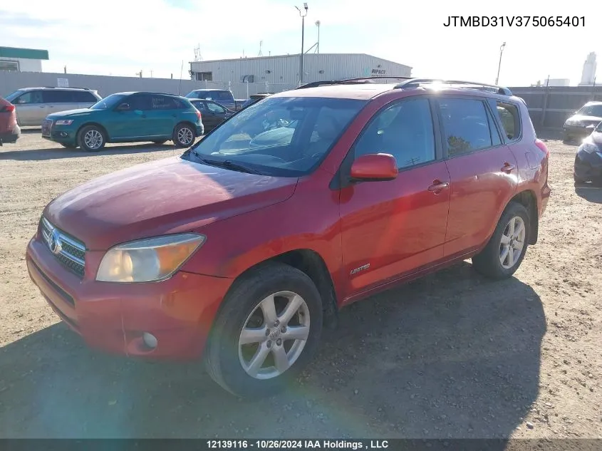 2007 Toyota Rav4 Limited VIN: JTMBD31V375065401 Lot: 12139116