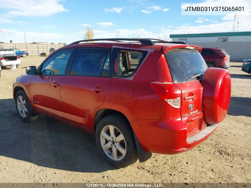 2007 Toyota Rav4 Limited VIN: JTMBD31V375065401 Lot: 12139116