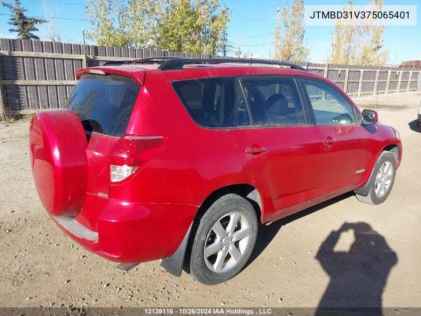 2007 Toyota Rav4 Limited VIN: JTMBD31V375065401 Lot: 12139116