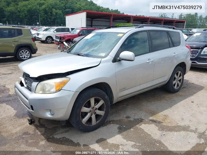 JTMBK31V475039279 2007 Toyota Rav4 Limited V6