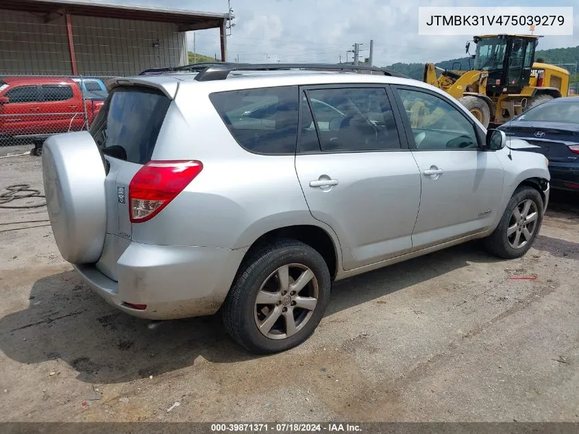 2007 Toyota Rav4 Limited V6 VIN: JTMBK31V475039279 Lot: 39871371