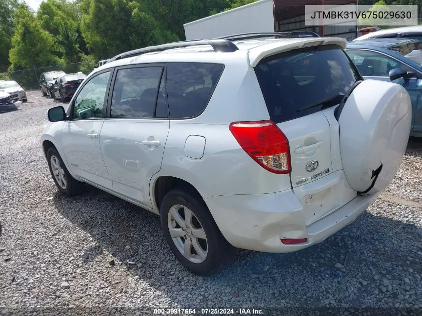 2007 Toyota Rav4 Limited V6 VIN: JTMBK31V675029630 Lot: 39917664