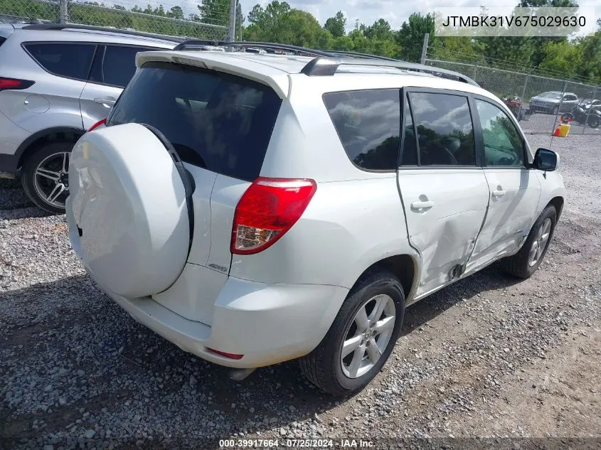 2007 Toyota Rav4 Limited V6 VIN: JTMBK31V675029630 Lot: 39917664