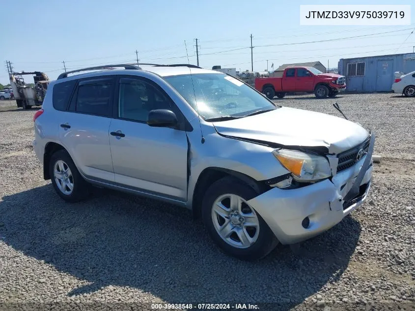 2007 Toyota Rav4 VIN: JTMZD33V975039719 Lot: 39938548